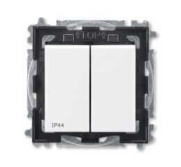 Levit® 3559H-A05940 62 přepínač sériový, s krytem, řazení 5, IP44 barva  bílá / kouřová černá * ABB