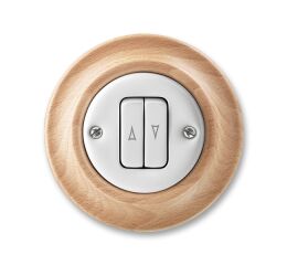 Decento® 3559K-C88345 50 ovládač žaluziový barva bílá (porcelán) / přírodní buk ABB