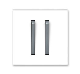 Neo® 3559M-A00652 44 kryt spínače jednoduchý s dvěma páčkami barva bílá / ledová šedá ABB