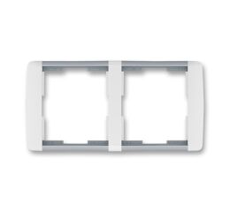 Element® 3901E-A00120 04 rámeček dvojnásobný, vodorovný barva bílá / ledová šedá ABB