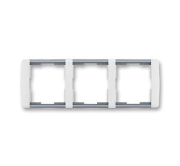 Element® 3901E-A00130 04  rámeček trojnásobný, vodorovný barva bílá / ledová šedá ABB