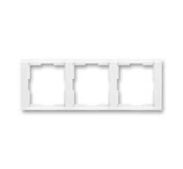Time® 3901F-A00130 03 rámeček trojnásobný, vodorovný barva bílá / bílá ABB