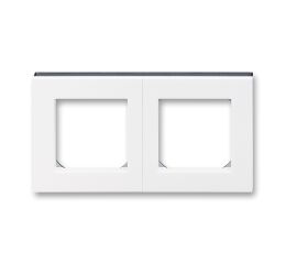 Levit® 3901H-A05020 62 rámeček   dvojnásobný, pro vodorovnou i svislou montáž barva  bílá / kouřová černá * ABB
