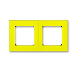 Levit® 3901H-A05020 64 rámeček   dvojnásobný, pro vodorovnou i svislou montáž barva  žlutá / kouřová černá * ABB