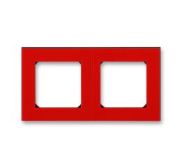 Levit® 3901H-A05020 65 rámeček   dvojnásobný, pro vodorovnou i svislou montáž barva  červená / kouřová černá * ABB