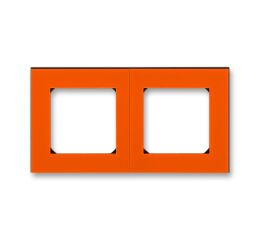 Levit® 3901H-A05020 66 rámeček  dvojnásobný, pro vodorovnou i svislou montáž barva  oranžová / kouřová černá * ABB