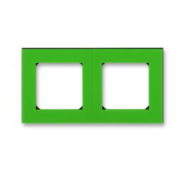 Levit® 3901H-A05020 67 rámeček  dvojnásobný, pro vodorovnou i svislou montáž barva zelená / kouřová černá *  ABB
