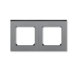 Levit®M 3901H-A05020 69 rámeček dvojnásobný, pro vodorovnou i svislou montáž barva ocelová / kouřová černá ABB