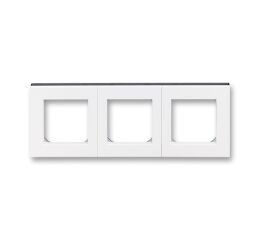 Levit® 3901H-A05030 62 rámeček  trojnásobný, pro vodorovnou i svislou montáž barva  bílá / kouřová černá * ABB