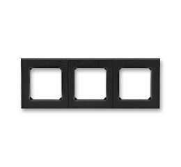 Levit®M 3901H-A05030 63 rámeček trojnásobný, pro vodorovnou i svislou montáž barva onyx / kouřová černá ABB