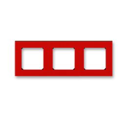 Levit® 3901H-A05030 65 rámeček  trojnásobný, pro vodorovnou i svislou montáž barva  červená / kouřová černá * ABB