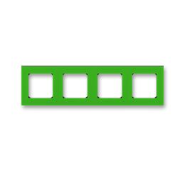 Levit® 3901H-A05040 67 rámeček   čtyřnásobný, pro vodorovnou i svislou montáž barva  zelená / kouřová černá * ABB