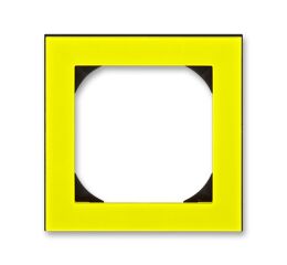 Levit® 3901H-A05510 64 rámeček  jednonásobný s otvorem 55x55 barva  žlutá / kouřová černá  *ABB