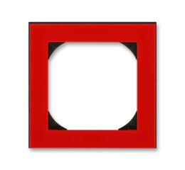 Levit® 3901H-A05510 65 rámeček  jednonásobný s otvorem 55x55 barva  červená / kouřová černá * ABB