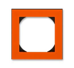 Levit® 3901H-A05510 66 rámeček  jednonásobný s otvorem 55x55 barva  oranžová / kouřová černá * ABB