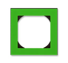 Levit® 3901H-A05510 67 rámeček  jednonásobný s otvorem 55x55 barva  zelená / kouřová černá * ABB