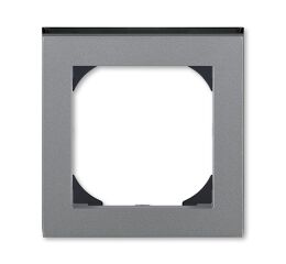 Levit®M 3901H-A05510 69 rámeček jednonásobný s otvorem 55x55 barva ocelová / kouřová černá ABB