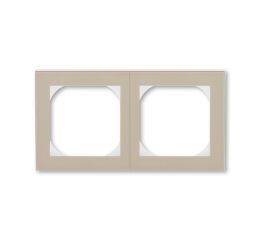 Levit® 3901H-A05520 18 rámeček   dvojnásobný s otvorem 55x55 barva macchiato / bílá  *ABB