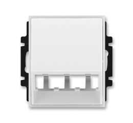 Element® 5014E-A00400 01 kryt zásuvky komunikační (pro prvky Panduit Mini-Com) barva bílá / ledová bílá ABB