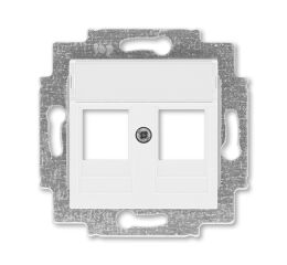 Levit® 5014H-A01018 03 kryt zásuvky komunikační přímé (2x), s kovovým upevňovacím třmenem barva  bílá * ABB