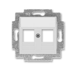 Levit® 5014H-A01018 16 kryt zásuvky komunikační přímé (2x), s kovovým upevňovacím třmenem barva  šedá * ABB