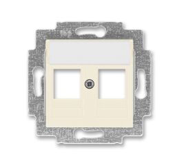 Levit® 5014H-A01018 17 kryt zásuvky komunikační přímé (2x), s kovovým upevňovacím třmenem barva  slonová kost * ABB