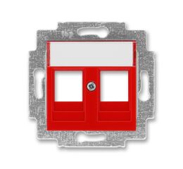 Levit® 5014H-A01018 65 kryt zásuvky komunikační přímé (2x), s kovovým upevňovacím třmenem barva červená * ABB