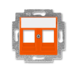 Levit® 5014H-A01018 66 kryt zásuvky komunikační přímé (2x), s kovovým upevňovacím třmenem barva  oranžová  *ABB