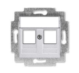 Levit®M 5014H-A01018 70 kryt zásuvky komunikační přímé (2x), s kovovým upevňovacím třmenem barva titanová ABB