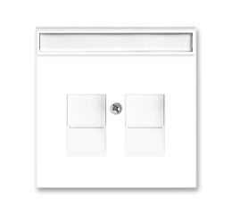 Neo® 5014M-A11018 03 kryt zásuvky komunikační, s krycími clonkami (pro 2 zásuvky)barva bílá / bílá ABB