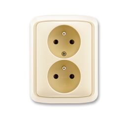 Tango 5512A-2349 C zásuvka dvojnásobná s ochrannými kolíky barva slonová kost *ABB