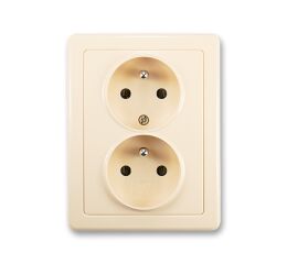 Swing® 5512G-C02349 C1 zásuvka dvojnásobná s ochrannými kolíky barva krémová *ABB
