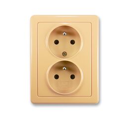 Swing® 5512G-C02349 D1 zásuvka dvojnásobná s ochrannými kolíky barva béžová *ABB