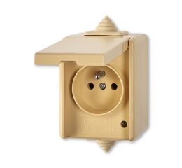 Zásuvka jednonásobná, pro průběžnou montáž, IP44 *5518-2969 D béžová ABB