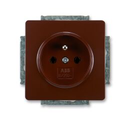 Swing® 5518G-A02349 H1 zásuvka jednonásobná s ochranným kolíkem barva hnědá *ABB