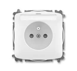 Tango 5519A-A02352 B zásuvka jednonásobná s ochr. kolíkem, s clonkami, s popis. polem barva bílá *ABB