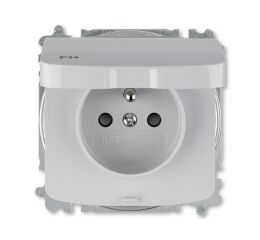 Tango 5519A-A02997 S zásuvka jednonásobná s clonkami, s víčkem, IP44, bezšroubové svorky barva šedá *ABB