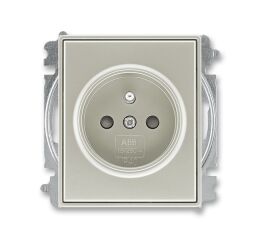 Time® 5519E-A02357 32 zásuvka jednonásobná, chráněná, s clonkami, bezšroubové svorky barva starostříbrná ABB