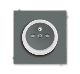 Neo® 5519M-A02357 61 zásuvka jednonásobná, s ochr. kolíkem, s clonkami, s bezšroub. sv. barva grafitová / ledová bílá ABB