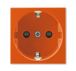 Zásuvka 45x45 s ochrannými kontakty (schuko), s clonkami *5525N-C03357 P oranžová (RAL 2004) ABB