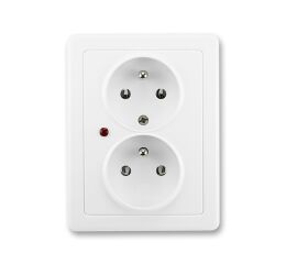 Swing® 5592G-C02349 B1 zásuvka dvojnásobná, s ochranou před přepětím barva jasně bílá *ABB