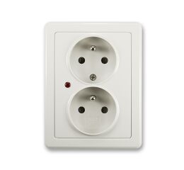 Swing® 5592G-C02349 S1 zásuvka dvojnásobná, s ochranou před přepětím barva světle šedá *ABB