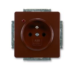 Swing® 5598G-A02349 H1 zásuvka jednonásobná, s ochranou před přepětím barva hnědá *ABB