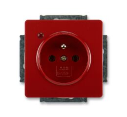 Swing® 5598G-A02349 R1 zásuvka jednonásobná, s ochranou před přepětím barva karmínová (RAL 3003) *ABB