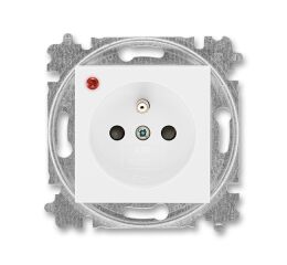 Levit® 5599H-A02357 03 zásuvka jednonásobná, s ochranou před přepětím barva  bílá / bílá * ABB