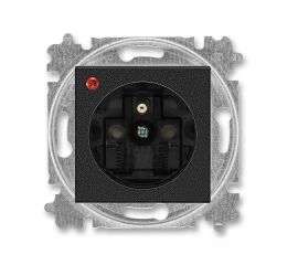 Levit®M 5599H-A02357 63 zásuvka jednonásobná, s ochranou před přepětím barva onyx / kouřová černá ABB