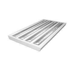 MODUS CR10000, IP65, vestavné do rastru 600, obdélník D, čirý kryt + 4x mřížka Al MAT, antibakteriální povrchová úprava, LED 840