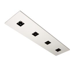 MODUS ES4000, LED 840, vestavný obdélník C, modul 625, černý reflektor 4x4, optika 80°, driver 1050mA