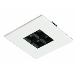 MODUS ESD1500, LED 840, vestavný bílý čtverec 180x180mm, černý reflektor, optika 50°,  driver 500mA