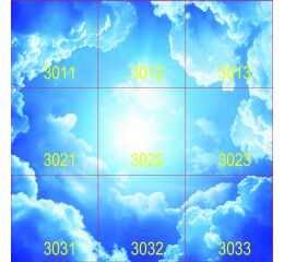 MODUS Q LED panel, vestavný/závěsný čtverec A, modul 600, LED 857, dekorace SKY 30, 9ks svítidel, driver 700mA, nestmívatelný